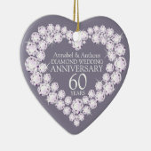 ダイヤ結婚モンド記念日ハートオーナメント セラミックオーナメント (右)