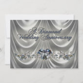 ダイヤ結婚モンド記念日招待状カード 招待状 (正面)