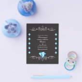 ダイヤ結婚モンド記念日招待状 チラシ (シングル)