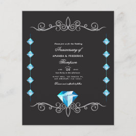 ダイヤ結婚モンド記念日招待状 チラシ