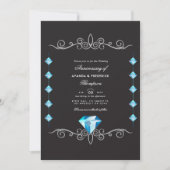 ダイヤ結婚モンド記念日招待状 招待状 (正面)