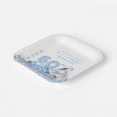 ダイヤ結婚モンド記念日 ペーパープレート (傾斜あり)