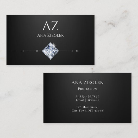 ダイヤ縁どン 名刺 (正面/裏面)