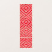 ダイヤ赤と白モンド模様の背景 名刺 (内部フラット)