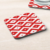 ダイヤ赤と白ン コースター (左側)