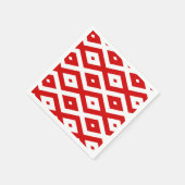 ダイヤ赤と白ン スタンダードカクテルナプキン (角)