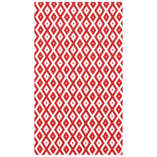 ダイヤ赤と白ン テーブルクロス (正面)