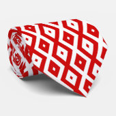 ダイヤ赤と白ン ネクタイ (ロール)