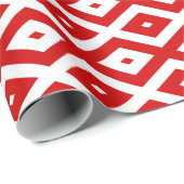 ダイヤ赤と白ン ラッピングペーパー (ロールコーナー)