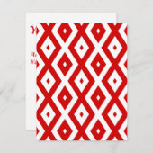 ダイヤ赤と白ン 出欠カード (正面/裏面)