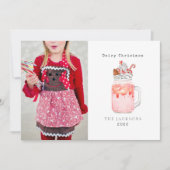 ダイリークリスマス ペッパーミント キャンディーケーン ミルクシェイク シーズンカード (正面)