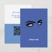 ダイレクトブルー企業のQRコードプロモーション (正面/裏面)