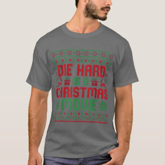 ダイ懸命はクリスマス映画おもしろいクリスマスファン Tシャツ