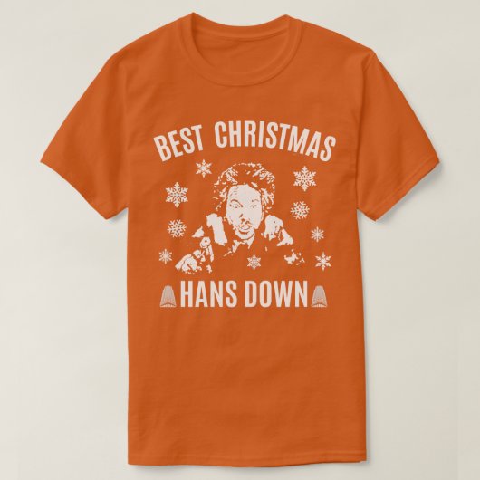 ダイ懸命最高のクリスマスハンス Tシャツ (デザイン正面)