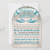 ダイ素朴カットヴィンテージ愛バ結婚ードズ 招待状 (裏面)