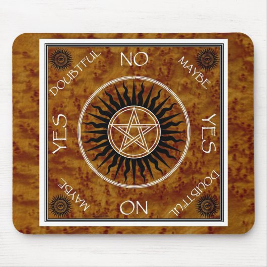 ダウジングのPentangleの五芒星の占い板 マウスパッド (正面)