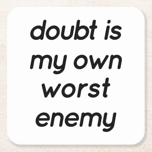 ダウト紙コースター スクエアペーパーコースター (正面)