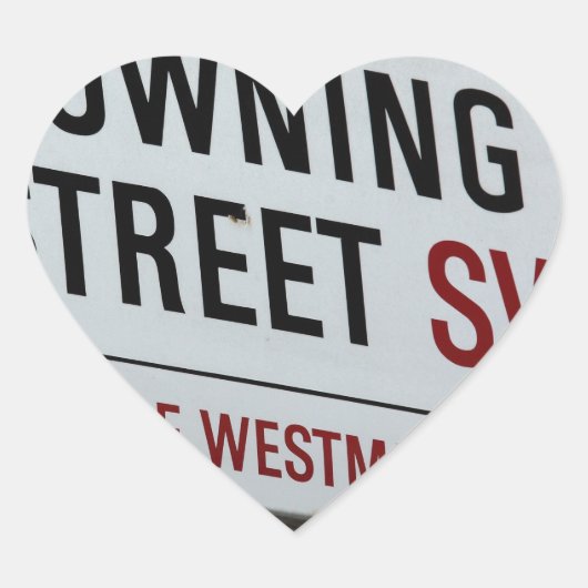 ダウニング通り標識 ハートシール (正面)