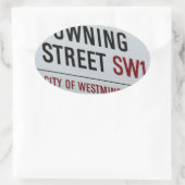 ダウニング通り標識 楕円形シール (バッグ)