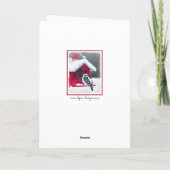 ダウニーウッドペッカーの絵 - オリジナルの鳥の芸術 カード (裏面)