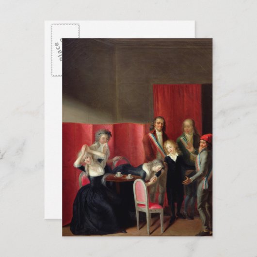 ダウフィンは家族から連れ去られ、1793年7月3日 ポストカード (正面/裏面)