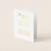 ダウンしている – Bridesmaidプロポーズおもしろいあり 箔カード (正面)