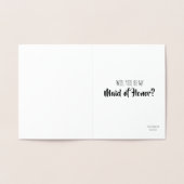 ダウンしている – Bridesmaidプロポーズおもしろいあり 箔カード (内部)