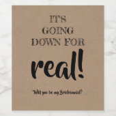 ダウンして実在するおもしろい – ブリデスメイド提案 ワインラベル (シングルラベル)