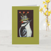 ダウンのウッドペッカーカード、アーサー カード (黄色い花)