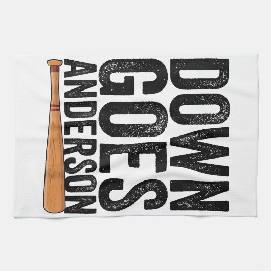 ダウンはアンダーソン野球おもしろいギフト・アンダーソン キッチンタオル (横)