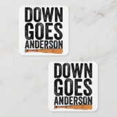 ダウンはアンダーソン野球おもしろいギフト・アンダーソン スクエア名刺 (正面/裏面)