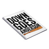 ダウンはアンダーソン野球おもしろいギフト・アンダーソン ノートブック (右側)