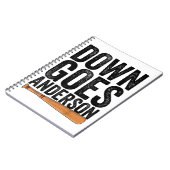 ダウンはアンダーソン野球おもしろいギフト・アンダーソン ノートブック (左側)