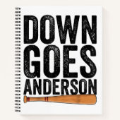 ダウンはアンダーソン野球おもしろいギフト・アンダーソン ノートブック (正面)