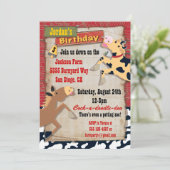 ダウンオンザファームバースデーパーティ招待状 招待状 (スタンド正面)