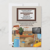 ダウンサイジング移動引っ越し祝いパーティーパーティー発表 招待状 (正面)