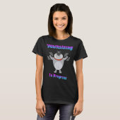 ダウンサイジング進行中のジムトレーニングユーモア引用文1 Tシャツ (正面フル)