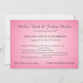 ダウンザアールピンクグレーシルバービーチ結婚式 招待状 (裏面)