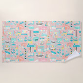 ダウンザショアNJビーチテーマ ビーチタオル (正面)