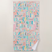 ダウンザショアNJビーチテーマ ビーチタオル (正面)