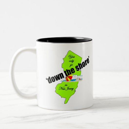 ダウンザジャージーショアマググ ツートーンマグカップ (左)