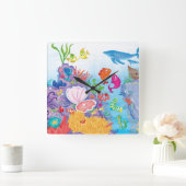 ダウンザ海 スクエア壁時計 (ホーム)