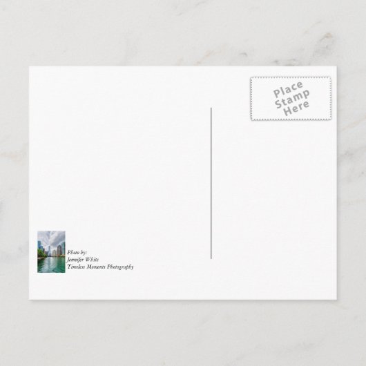 ダウンシカゴリバーポストカード ポストカード (裏面)