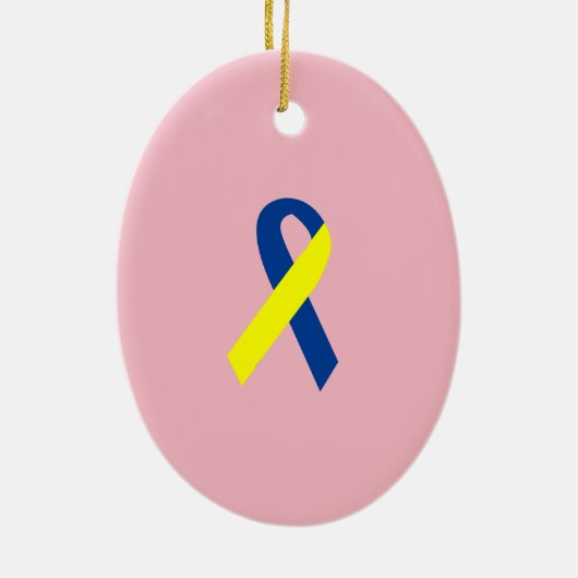 ダウンシンドロームプリンセスカパーソナライズされたウト セラミックオーナメント (裏面)