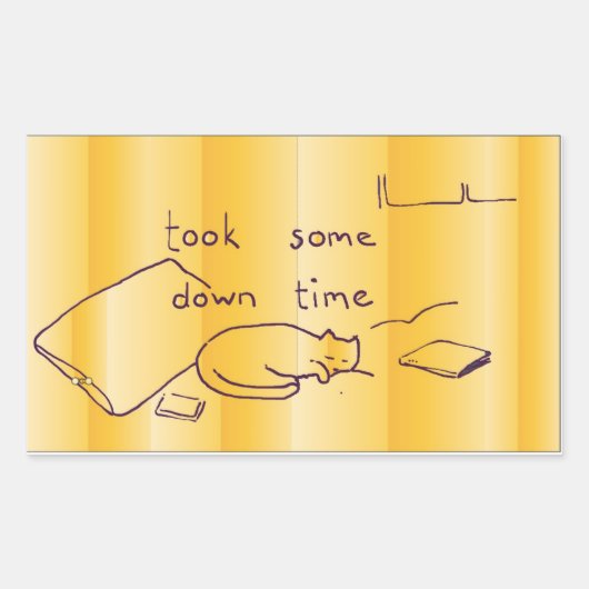 ダウンタイム 長方形シール (正面)