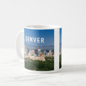 ダウンタウンと山とデンバーコロラド コーヒーマグカップ (正面左)