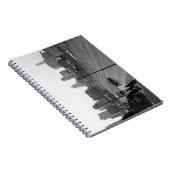 ダウンタウンのカンザスシティー、ミズーリ州ブラック&ホワイト写真 ノートブック (右側)