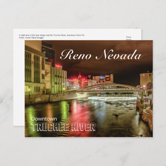 ダウンタウンのトラッキー川橋梁のポストケア ポストカード (正面/裏面)