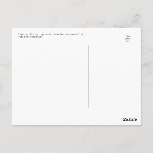 ダウンタウンのトラッキー川橋梁のポストケア ポストカード (裏面)