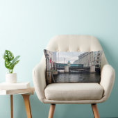 ダウンタウンのミルウォーキー川のフロントと建築 ランバークッション (椅子)